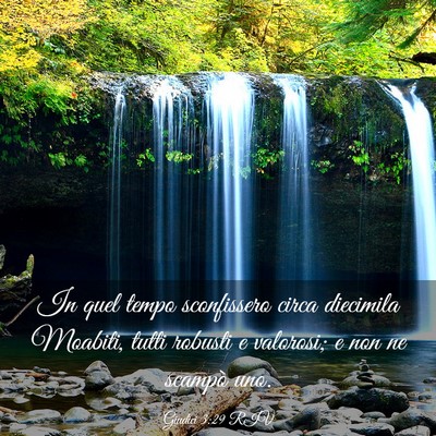 Picture 03 - Giudici 3:29 RIV - In quel tempo sconfissero circa diecimila - Bible Verse Picture