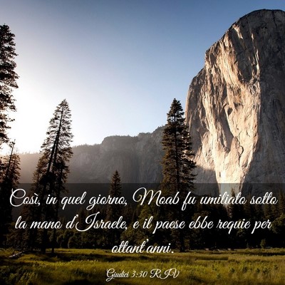 Picture 03 - Giudici 3:30 RIV - Così, in quel giorno, Moab fu umiliato sotto la - Bible Verse Picture