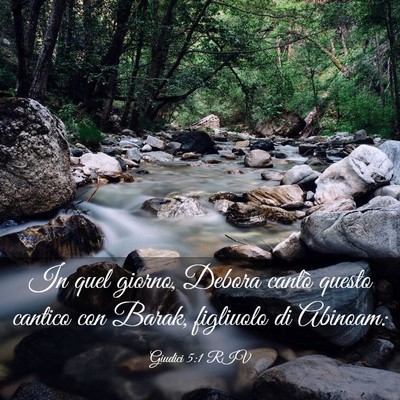 Picture 03 - Giudici 5:1 RIV - In quel giorno, Debora cantò questo cantico con - Bible Verse Picture