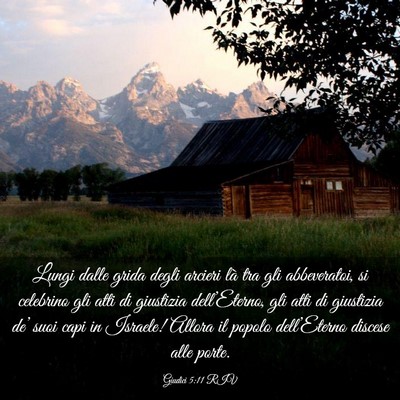 Picture 03 - Giudici 5:11 RIV - Lungi dalle grida degli arcieri là tra gli - Bible Verse Picture