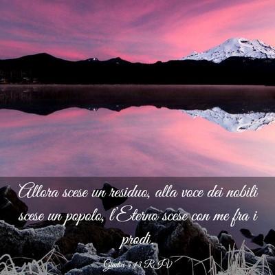 Picture 03 - Giudici 5:13 RIV - Allora scese un residuo, alla voce dei nobili - Bible Verse Picture