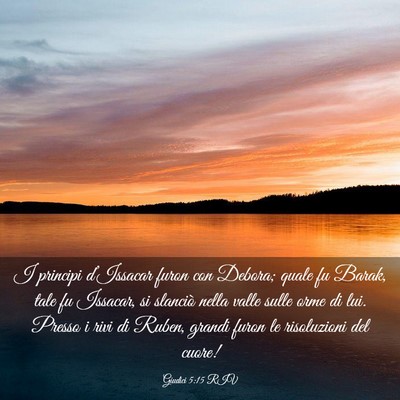 Picture 03 - Giudici 5:15 RIV - I principi d’Issacar furon con Debora; quale fu - Bible Verse Picture