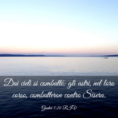 Picture 03 - Giudici 5:20 RIV - Dai cieli si combatté: gli astri, nel loro - Bible Verse Picture