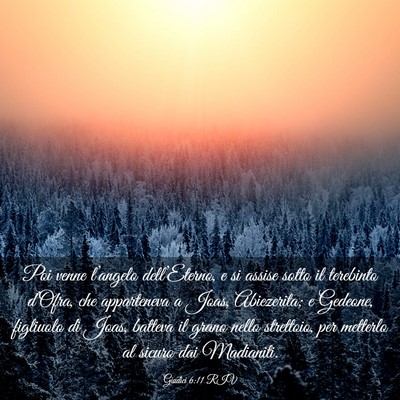 Picture 03 - Giudici 6:11 RIV - Poi venne l’angelo dell’Eterno, e si assise - Bible Verse Picture