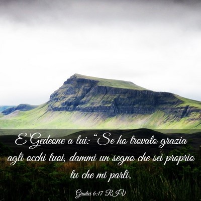 Picture 03 - Giudici 6:17 RIV - E Gedeone a lui: “Se ho trovato grazia agli - Bible Verse Picture