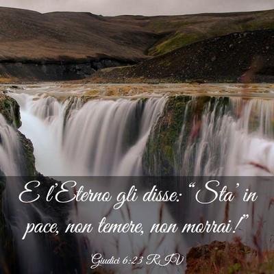Picture 03 - Giudici 6:23 RIV - E l’Eterno gli disse: “Sta’ in pace, non - Bible Verse Picture
