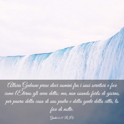 Picture 03 - Giudici 6:27 RIV - Allora Gedeone prese dieci uomini fra i suoi - Bible Verse Picture