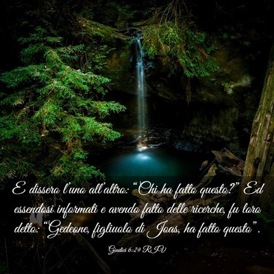Picture 03 - Giudici 6:29 RIV - E dissero l’uno all’altro: “Chi ha fatto - Bible Verse Picture