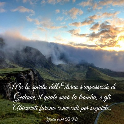 Picture 03 - Giudici 6:34 RIV - Ma lo spirito dell’Eterno s’impossessò di - Bible Verse Picture
