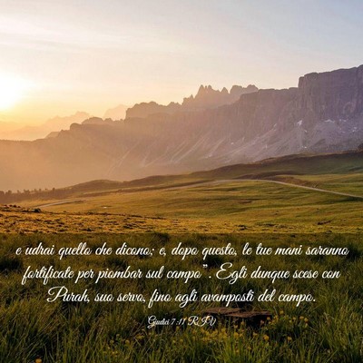 Picture 03 - Giudici 7:11 RIV - e udrai quello che dicono; e, dopo questo, le tue - Bible Verse Picture