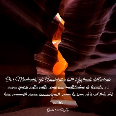 Picture 03 - Giudici 7:12 RIV - Or i Madianiti, gli Amalekiti e tutti i figliuoli - Bible Verse Picture