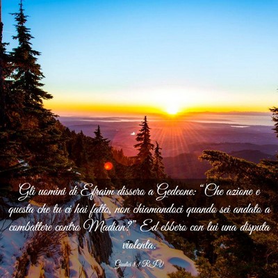 Picture 03 - Giudici 8:1 RIV - Gli uomini di Efraim dissero a Gedeone: “Che - Bible Verse Picture