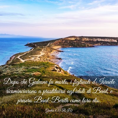 Picture 03 - Giudici 8:33 RIV - Dopo che Gedeone fu morto, i figliuoli - Bible Verse Picture