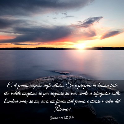Picture 03 - Giudici 9:15 RIV - E il pruno rispose agli alberi: Se è proprio in - Bible Verse Picture