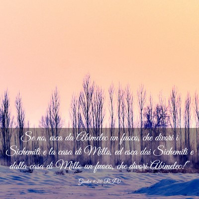 Picture 03 - Giudici 9:20 RIV - Se no, esca da Abimelec un fuoco, che divori i - Bible Verse Picture