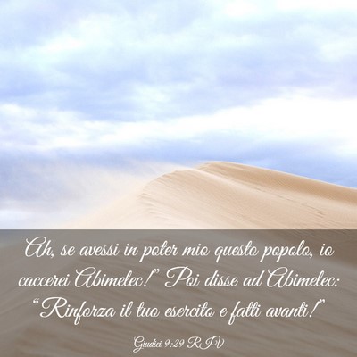 Picture 03 - Giudici 9:29 RIV - Ah, se avessi in poter mio questo popolo, io - Bible Verse Picture