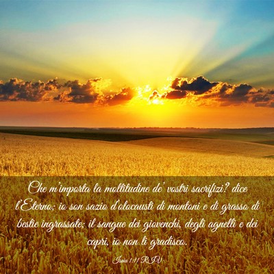 Picture 03 - Isaia 1:11 RIV - Che m’importa la moltitudine de’ vostri - Bible Verse Picture