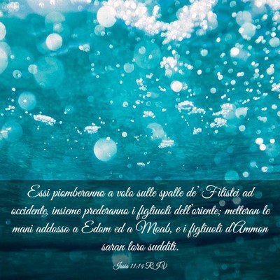Picture 03 - Isaia 11:14 RIV - Essi piomberanno a volo sulle spalle de’ - Bible Verse Picture