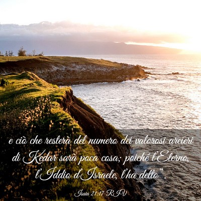 Picture 03 - Isaia 21:17 RIV - e ciò che resterà del numero dei valorosi - Bible Verse Picture