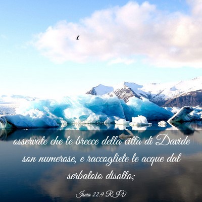 Picture 03 - Isaia 22:9 RIV - osservate che le brecce della città di Davide - Bible Verse Picture