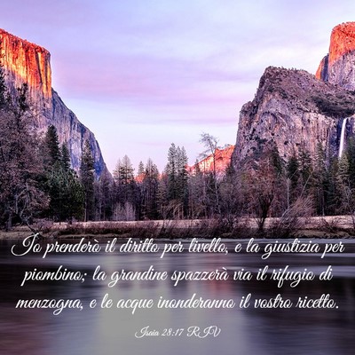 Picture 03 - Isaia 28:17 RIV - Io prenderò il diritto per livello, e la - Bible Verse Picture