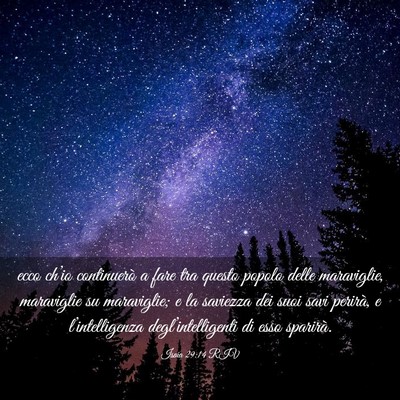 Picture 03 - Isaia 29:14 RIV - ecco ch’io continuerò a fare tra questo popolo - Bible Verse Picture