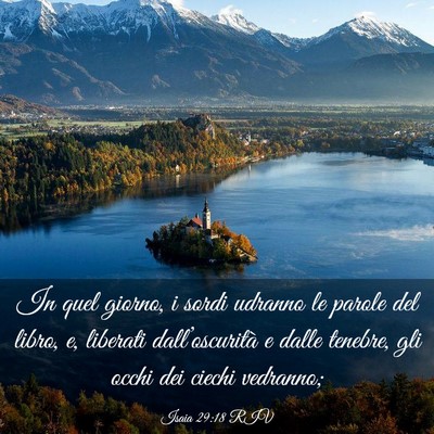 Picture 03 - Isaia 29:18 RIV - In quel giorno, i sordi udranno le parole del - Bible Verse Picture
