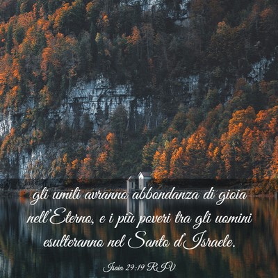Picture 03 - Isaia 29:19 RIV - gli umili avranno abbondanza di gioia - Bible Verse Picture