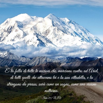 Picture 03 - Isaia 29:7 RIV - E la folla di tutte le nazioni che, marciano - Bible Verse Picture