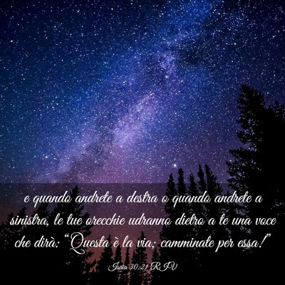Picture 03 - Isaia 30:21 RIV - e quando andrete a destra o quando andrete a - Bible Verse Picture