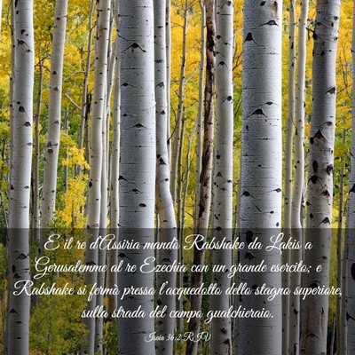 Picture 03 - Isaia 36:2 RIV - E il re d’Assiria mandò Rabshake da Lakis a - Bible Verse Picture