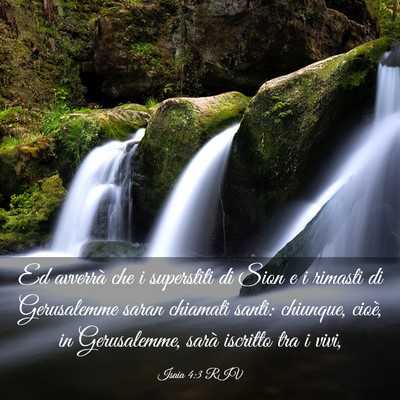 Picture 03 - Isaia 4:3 RIV - Ed avverrà che i superstiti di Sion e i rimasti - Bible Verse Picture