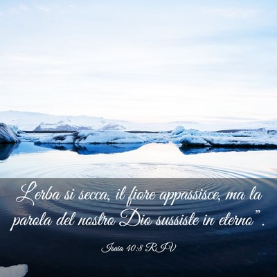 Picture 03 - Isaia 40:8 RIV - L’erba si secca, il fiore appassisce, ma la - Bible Verse Picture