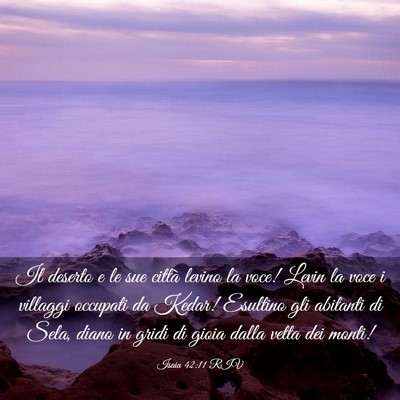 Picture 03 - Isaia 42:11 RIV - Il deserto e le sue città levino la voce! Levin - Bible Verse Picture