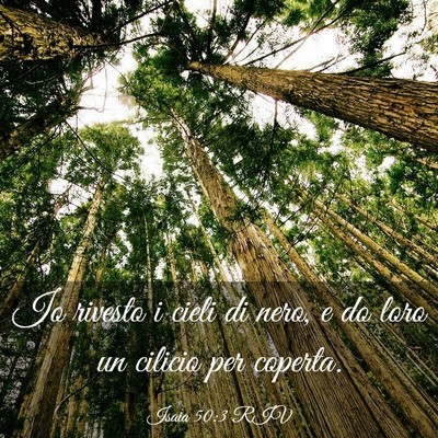 Picture 03 - Isaia 50:3 RIV - Io rivesto i cieli di nero, e do loro un cilicio - Bible Verse Picture