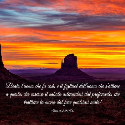 Picture 03 - Isaia 56:2 RIV - Beato l’uomo che fa così, e il figliuol - Bible Verse Picture
