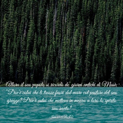 Picture 03 - Isaia 63:11 RIV - Allora il suo popolo si ricordò de’ giorni - Bible Verse Picture
