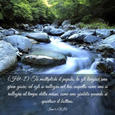 Picture 03 - Isaia 9:3 RIV - (H9-2) Tu moltiplichi il popolo, tu gli largisci - Bible Verse Picture