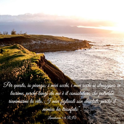 Picture 03 - Lamentazioni 1:16 RIV - Per questo, io piango; i miei occhi, i miei occhi - Bible Verse Picture