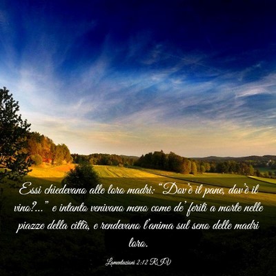 Picture 03 - Lamentazioni 2:12 RIV - Essi chiedevano alle loro madri: “Dov’è il - Bible Verse Picture