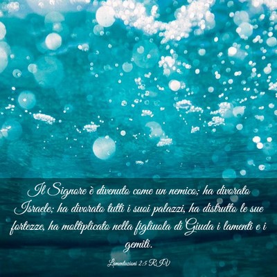 Picture 03 - Lamentazioni 2:5 RIV - Il Signore è divenuto come un nemico; ha - Bible Verse Picture