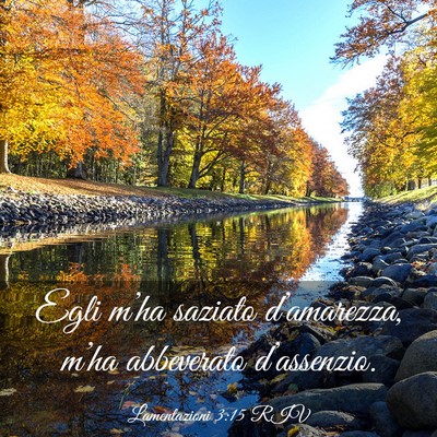 Picture 03 - Lamentazioni 3:15 RIV - Egli m’ha saziato d’amarezza, m’ha - Bible Verse Picture