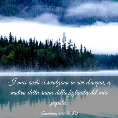 Picture 03 - Lamentazioni 3:48 RIV - I miei occhi si sciolgono in rivi d’acqua, a - Bible Verse Picture