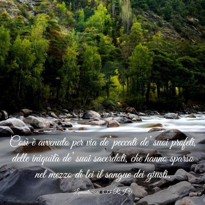 Picture 03 - Lamentazioni 4:13 RIV - Così è avvenuto per via de’ peccati de’ - Bible Verse Picture