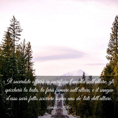Picture 03 - Levitico 1:15 RIV - Il sacerdote offrirà in sacrifizio l’uccello - Bible Verse Picture
