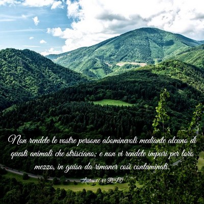 Picture 03 - Levitico 11:43 RIV - Non rendete le vostre persone abominevoli - Bible Verse Picture