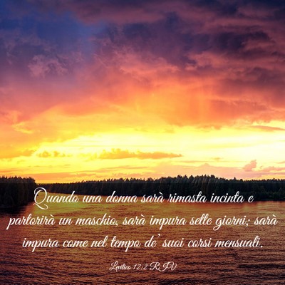 Picture 03 - Levitico 12:2 RIV - Quando una donna sarà rimasta incinta e - Bible Verse Picture