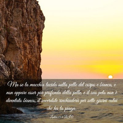Picture 03 - Levitico 13:4 RIV - Ma se la macchia lucida sulla pelle del corpo e - Bible Verse Picture