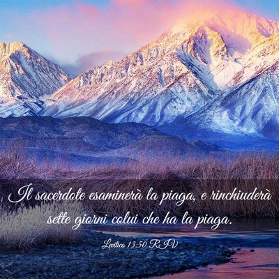 Picture 03 - Levitico 13:50 RIV - Il sacerdote esaminerà la piaga, e rinchiuderà - Bible Verse Picture