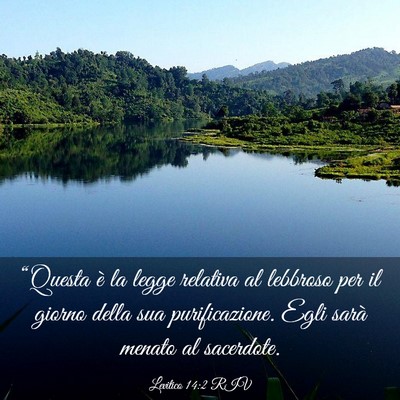 Picture 03 - Levitico 14:2 RIV - “Questa è la legge relativa al lebbroso per il - Bible Verse Picture